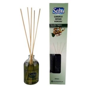 SEBU (100ML) (4-ÇUBUKLU) ORTAM KOKUSU (CAM ŞİŞE) (LAVANTA & B.GÜL & SANDAL & MANGO & OKYANUS & YASEMİN & KEHRİBAR & ÇİLEK)*48=K