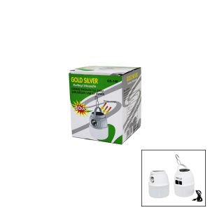 GOLD SILVER GS-140 ( 2IN1 ) ( 30W & TEK LED ) ( SOLAR & USB ŞARJLI ) ( ASKILI ) KAMP LAMBASI & EL FENERİ*60                       Q9
