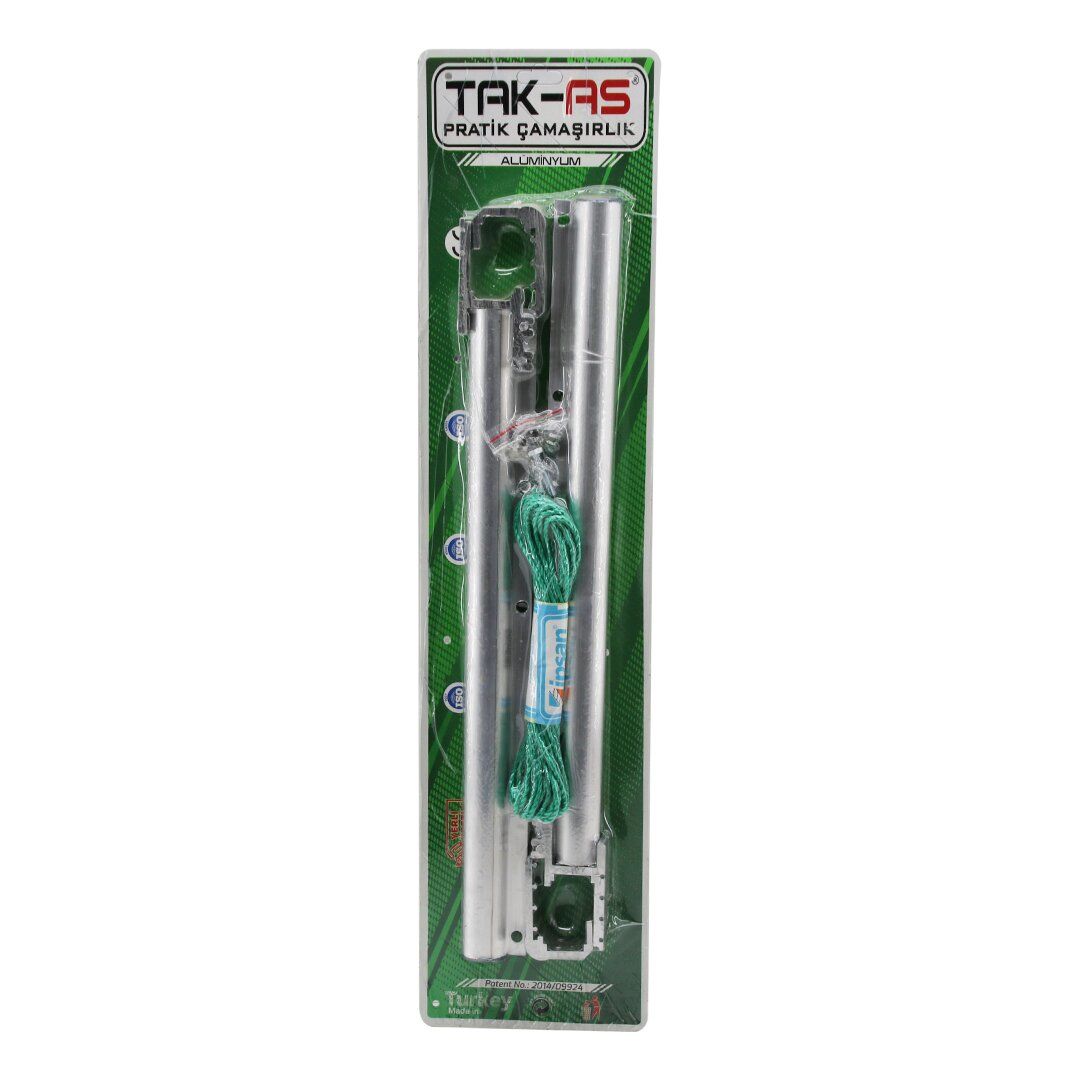 TAK-AS TKS-09 REAL-ÖZS-7753 (CAM BALKON) KOMBİNE AYARLI ALÜMİNYUM ÇAMAŞIR ASKISI (25X60-30X80-32X75 MODEL UYUMLU)*25