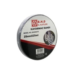 B.H.D BHD-00470 ( 25MM X 25MT ) ( KAYDIRMAZ ) ( SİYAH ) BANT*48