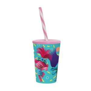 340 CC LISANSLI PIPETLI BARDAK-PEMBE TROLLS-ÇRP *36