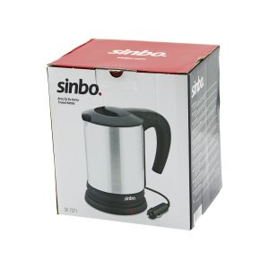 SİNBO SK-7371 ( 12V ) ARAÇ İÇİ KETTLE ( PASLANMAZ ÇELİK ) SU ISITICISI ( 0.8LT ) ( 120W ) ( ÇAKMAKLIK FİŞLİ ) ( PLASTİK KAPAK & KULP )*12