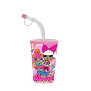 340 CC LISANSLI KÖRÜKLÜ PIPETLI PP BARDAK-BFF BEACH *36
