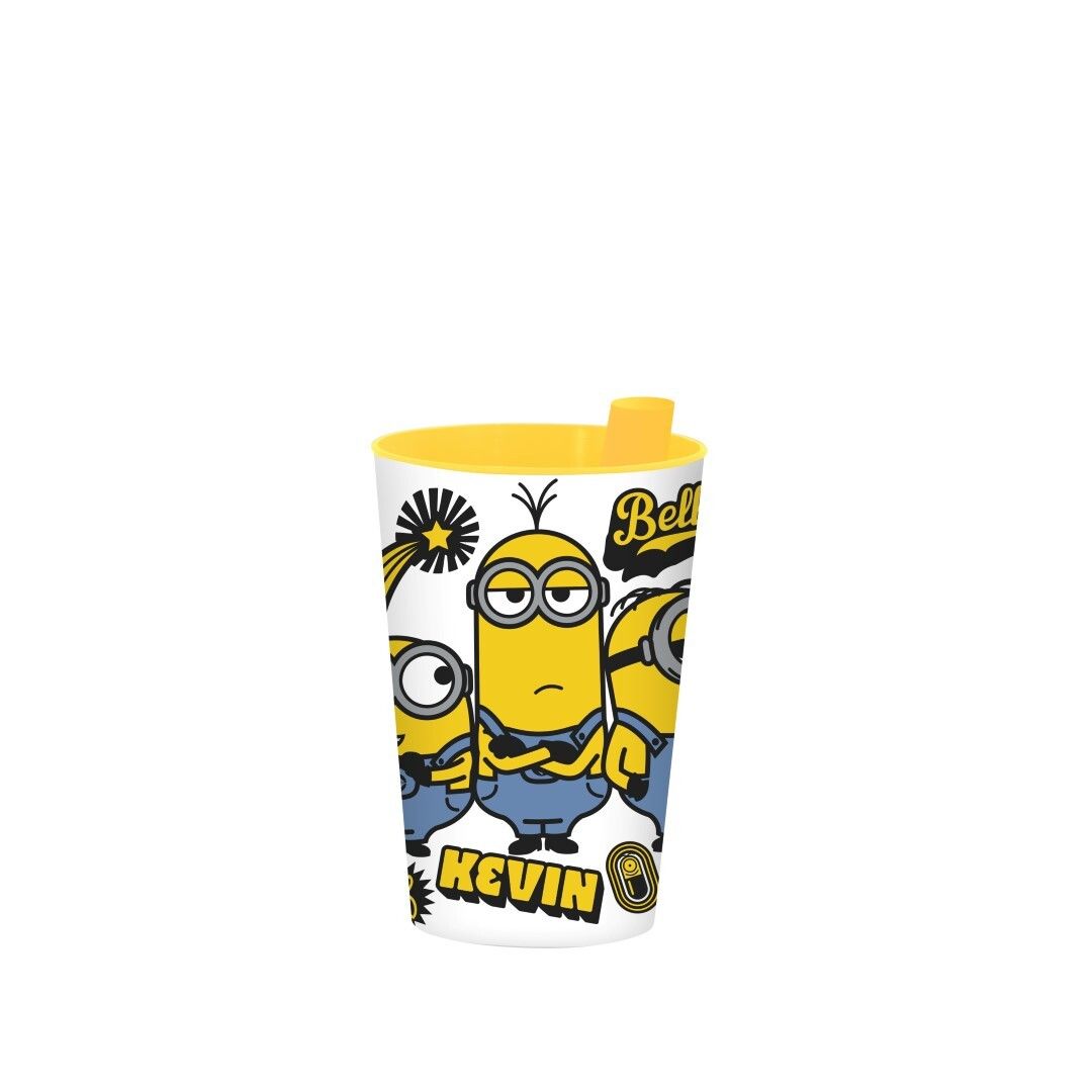 340 CC LISANSLI KENDINDEN PIPETLI PP BARDAK-KEVIN MINIONS *36