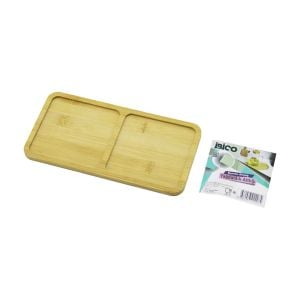 İBİCO İ22-207 ( DİKDÖRTGEN ) ( 2 BÖLMELİ ) AHŞAP BAMBU ( YAĞDANLIK ALTLIK ) ( MİNİ TEPSİ ) ( 12 X 23.4 X 0.8CM )*144