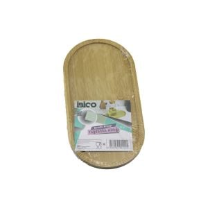 İBİCO İ22-210 ( OVAL ) AHŞAP BAMBU ( YAĞDANLIK ALTLIK ) ( MİNİ TEPSİ ) ( 12 X 23.3 X 0.8CM )*144