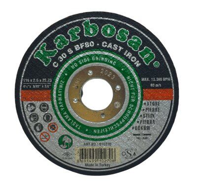 KARBOSAN 10270 SC MERMER KESİCİ DİSK ( SPRAL TAŞI ) 115MMX2.5X22*225