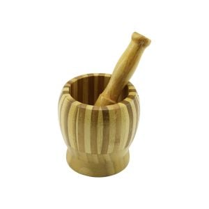 İBİCO İ22-221 ( AHŞAP BAMBU & ÇİZGİLİ ) HAVAN ( SARIMSAK DÖVECEK ) ( Ç: 9.5CM--D: 6.6CM--Y:10.5CM ) ( FİLELİ AMBALAJ)*60