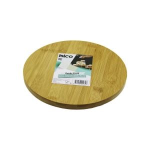 İBİCO İ22-235 ( YUVARLAK=24.5CM ) ( AYAKLI= 4CM ) ( DÜZ YÜZEY ) AHŞAP BAMBU SUNUM TEPSİSİ & MİNİ SOFRA*24