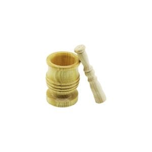 TARAKLI TRK-120 (LÜX) (ORTA BOY) AHŞAP HAVAN (SARIMSAK DÖVECEK) (Ç:7.3CM-D:6.5CM-Y:10.5CM) (BRKT-077437)*100
