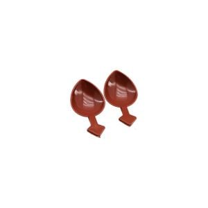KÜÇÜKKELEŞ ( KISA SAPLI ) ( 10.5CM ) OYUN KAŞIK ( HALK OYUNLARI ) ( KAHVERENGİ PLASTİK )*48X39