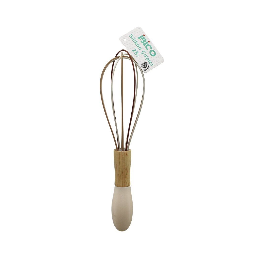 İBİCO İ22-023 ( 25CM ) ( SİLİKON ) ÇIRPICI ( AHŞAP BAMBU & PLASTİK SAPLI )*12X20