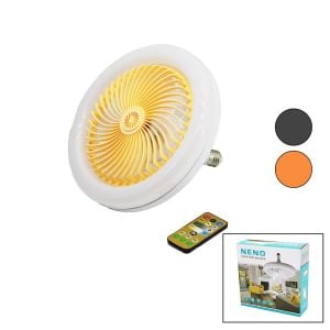 NENO ( PERVANELİ ) (3 RENK LEDLİ)  (KUMANDALI & VANTİLATÖR) LAMBA AMPUL ( OYNAR BAŞLI DUY ) (ÇAP:15CM) ( 6500LUMEN & 3200K )*24