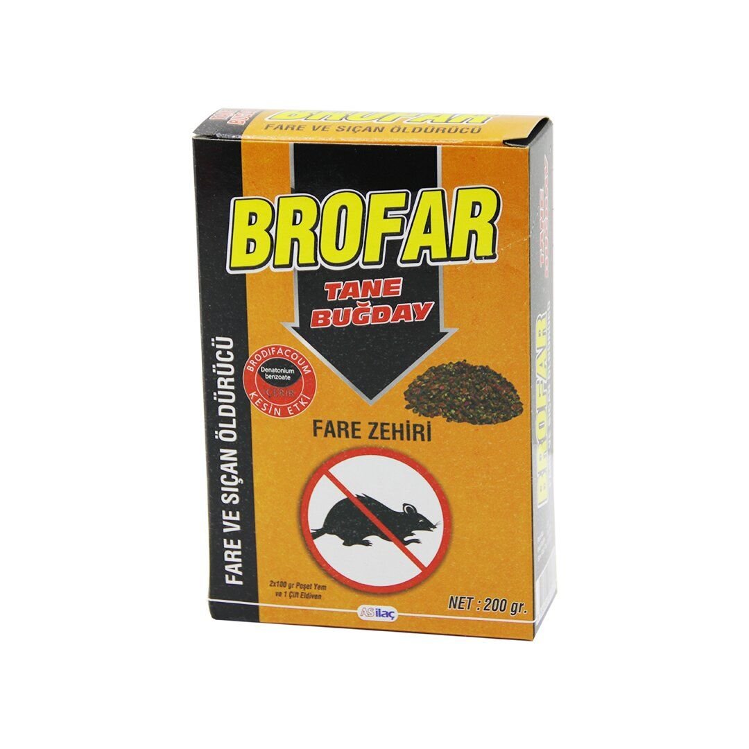 BROFAR ( TANE BUĞDAY ) FARE & SIÇAN ZEHİRİ & YEM 200GR*100