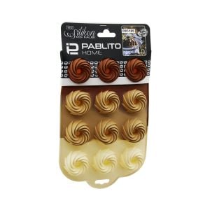 PABLITO HOME PBT-185 (RÜZGAR GÜLÜ ŞEKİL) (12Lİ & MİNİ ) ( SİLİKON ) MUFFİN KEK KALIP (ASKILIKLI)*12X10