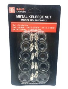 BHD BHD-00212 ( 10PCS ) METAL HORTUM KELEPÇESİ SET ( 2 ŞER ADET= 8-18MM - 11-20MM - 13-23MM - 18-25MM - 14-27MM )*240