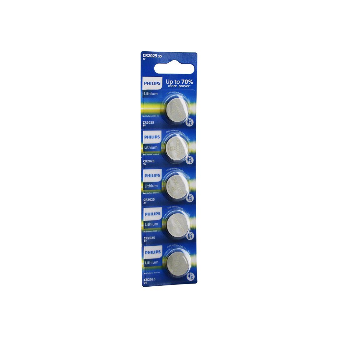 PHILIPS LİTHİUM CR-2025 PARA PİLİ ( 3V ) ( 5Lİ KART )*240