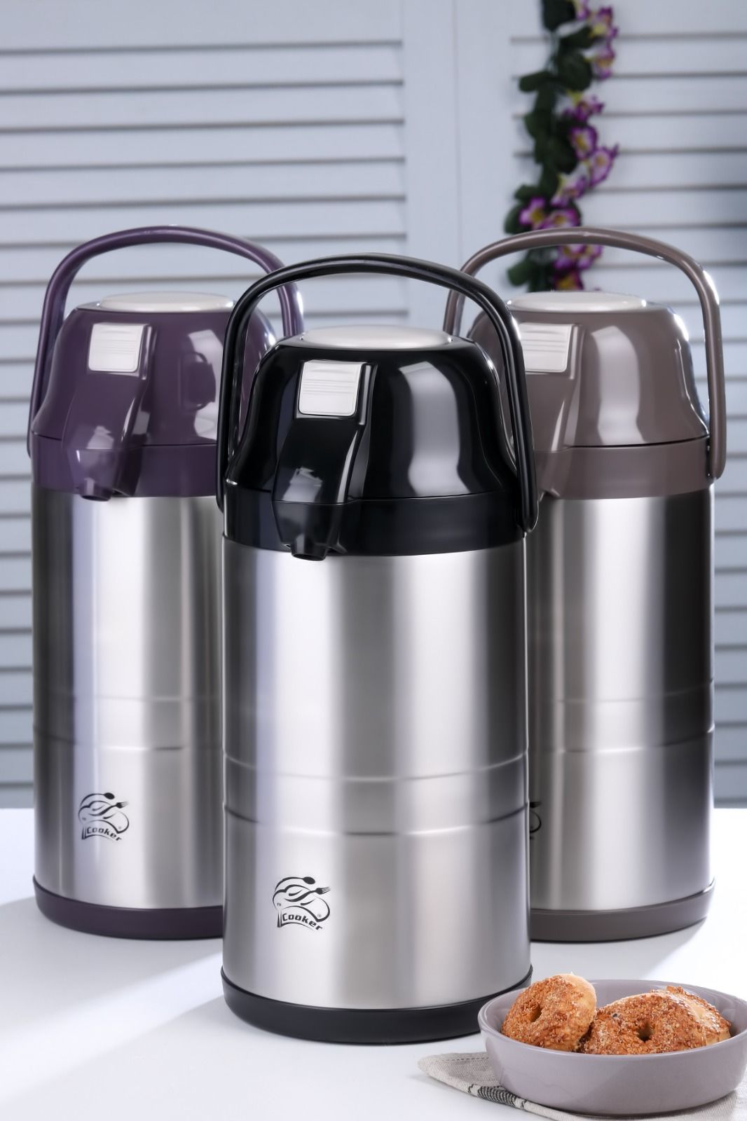 COOKER CKR-2008 ( 3.5LT ) LÜX 304 ÇELİK TERMOS ( POMPALI & MUSLUKLU ) ( TAŞIMA KULPLU & POMPA KİLİT TUŞLU )*6
