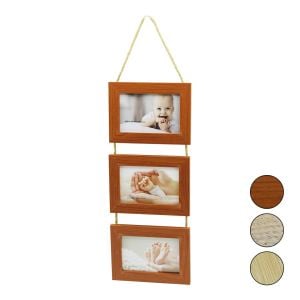 BAYSA-1560 ( 3LÜ & İP ASKILI ) ( 4''X6'' & 10X15CM ) AHŞAP RESİM ÇERÇEVESİ ( MİX AHŞAP RENKLLER )*24=K