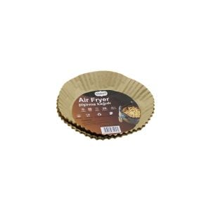 YAKUT-11582 (25PCS) (KÜÇÜK=TABAN 16CM-AĞIZ:22CM) (TABAK MODEL) (YUVARLAK) AİR FRYER PİŞİRME KALIP (KAĞIT) (200℃ DAYANIKLI)*350