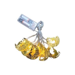 ALASKA COMPANY SDR-7 (DUA EDEN ADAM-AY-YILDIZ MODEL=10PCS) (GOLD METAL) (PİLLİ) DEKORATİF LED IŞIK & LAMBA (2MT KABLO)*100