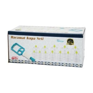 KRT-1013 (12PCS) HACAMAT KUPA MASAJ SETİ (1-POMPA+NO-6:4AD & NO-7-5-4:2 ŞER AD& NO-3: 1AD& NO-2:1AD) MİKA KRİSTAL PLS.*147