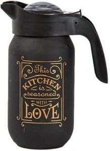 1 LT LOVE KITCHEN DESENLI SİYAH SÜRAHI *12