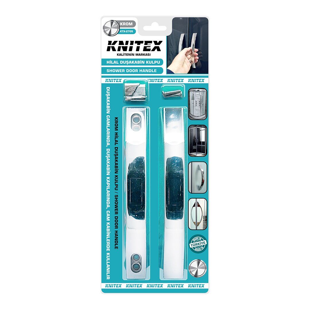 KNITEX KTX-2705 PLASTİK KROM KAPLAMA DUŞAKABİN KOLU 10MM *72