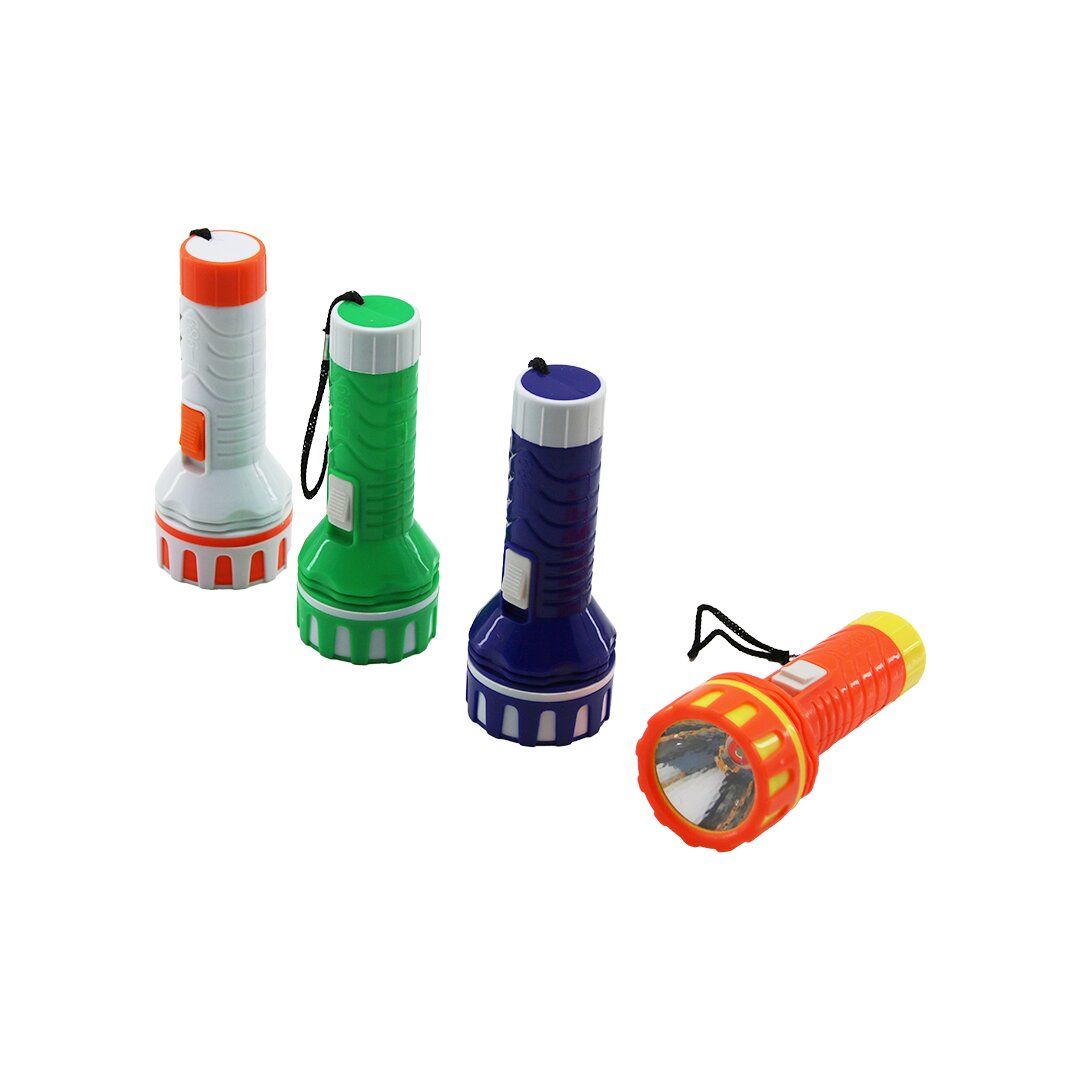İBİCO İ10-008 LED FLASHLIGHT L-989 ( MİNİ BOY: 11CM & ÇAP: 4.3CM ) ( PİLLİ ) EL FENERİ ( RENKLİ PLASTİK )*24X40