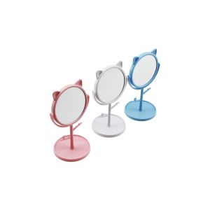 YAKUT-11449 ( 4'' & 10CM ) ( YUVARLAK & KULAKLI ) ( TAKI ASKILIKLI ) PLASTİK MAKYAJ AYNASI*24X10