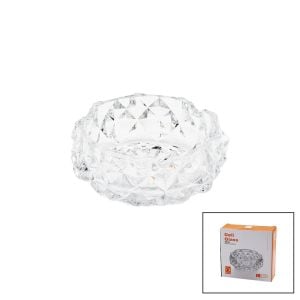 DELİ GLASS TYG-1208-2/L1 ( BÜYÜK ) ( CAM & DIAMOND KRİSTAL ŞEKİL ) YUVARLAK KÜLLÜK ( ÇAP: 12.8CM & D: 5.2CM )*24