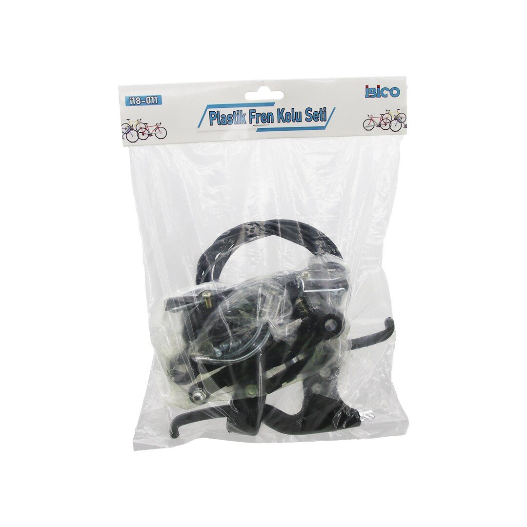 İBİCO İ18-011 ( PLASTİK ) BİSİKLET FREN TAKIMI SET ( 2PCS FREN KOLU & 1PCS FREN TELİ  & 4PCS FREN MEKANİZMA & PABUÇ )*30