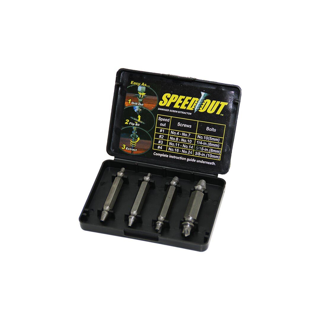 DEMİRHAN DMR-1918 ( 4PCS ) SPEED OUT HASARLI VİDA ÇIKARICI & ( SOLA DÖNEN ) KLAVUZ UÇ*120