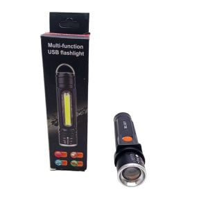 RANCHİ MULTİ-FUNCTİON RC-517 ZOOMLU USB ŞARJLI EL FENERİ METAL KASA*240                             Q9