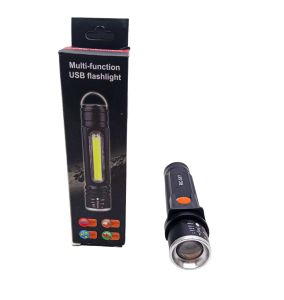 RANCHİ MULTİ-FUNCTİON RC-517 ZOOMLU USB ŞARJLI EL FENERİ METAL KASA*240                             Q9