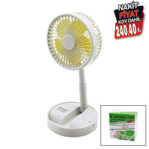 GOLD SİLVER GS-275 MASA ÜSTÜ VANTİLATÖR (USB ŞARJLI) (KATLANIR FAN=13.6CM & UZAYAN AYAK=11-16CM) (180°) (TELEFONLUKLU)*60                     qwe7