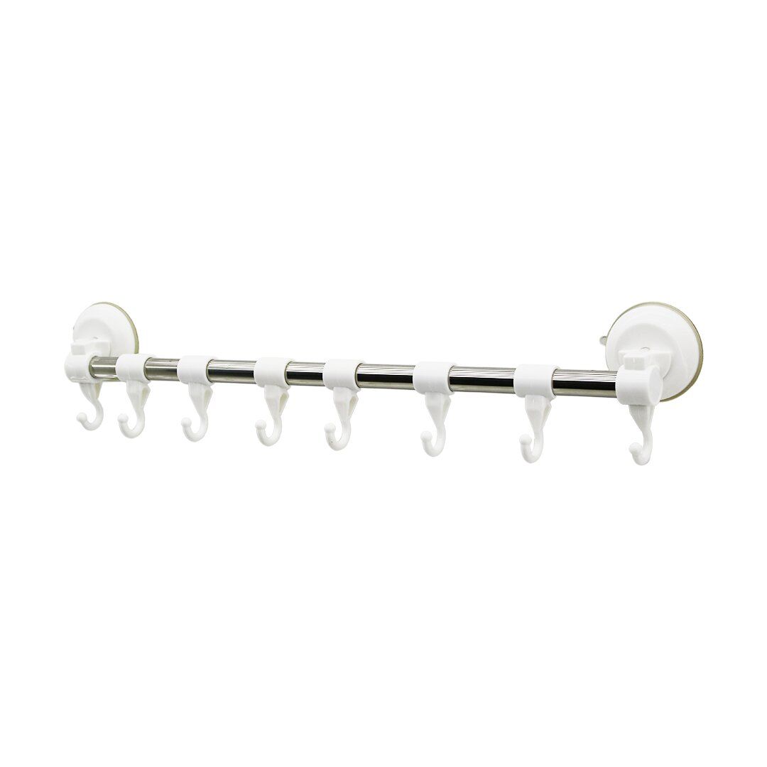 YAKUT-12087 ( METAL ÇUBUKLU ) MUTFAK ASKISI ( VANTUZLU ) ( 8 KOL PLASTİK ASKILIK= 2AD.SABİT+ 6AD.AYARLANABİLİR)*168