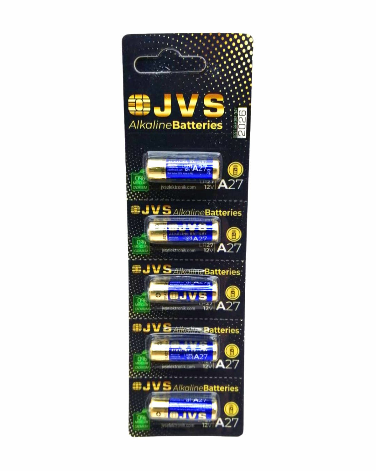 JVS 27A LR27 12V ARAÇ & OTO KUMANDA PİLİ ( 5Lİ KART )*400