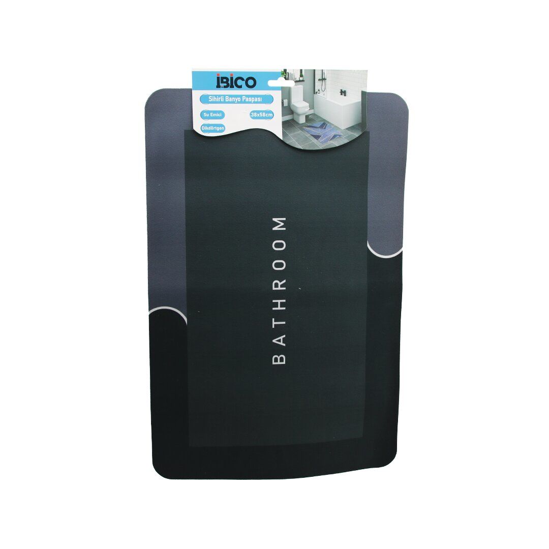 İBİCO İ21-006 ( DİKDÖRTGEN ) ( 38X58CM ) ( SU EMİCİ & SİHİRLİ ) BANYO PASPASI ( ELASTİK )*100