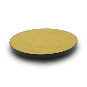 PABLITO HOME PBT-069 ( YUVARLAK=30CM ) ( 360° DÖNER TABLALI ) ( AHŞAP MDF ) SUNUM TEPSİSİ & MİNİ SOFRA ( KENAR KAPLAMALI )*12=K
