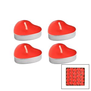 YAKUT-8086 ( 50PCS ) ( KIRMIZI & KALPLİ ) TEA LİGHT MUM*36