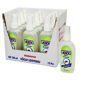 INSECT KOV ( VÜCUT LOSYONU ) SİVRİSİNEK KOVUCU ( SPREY ) ( 100ML ) ( 6 SAAT KORUMA )*12X8