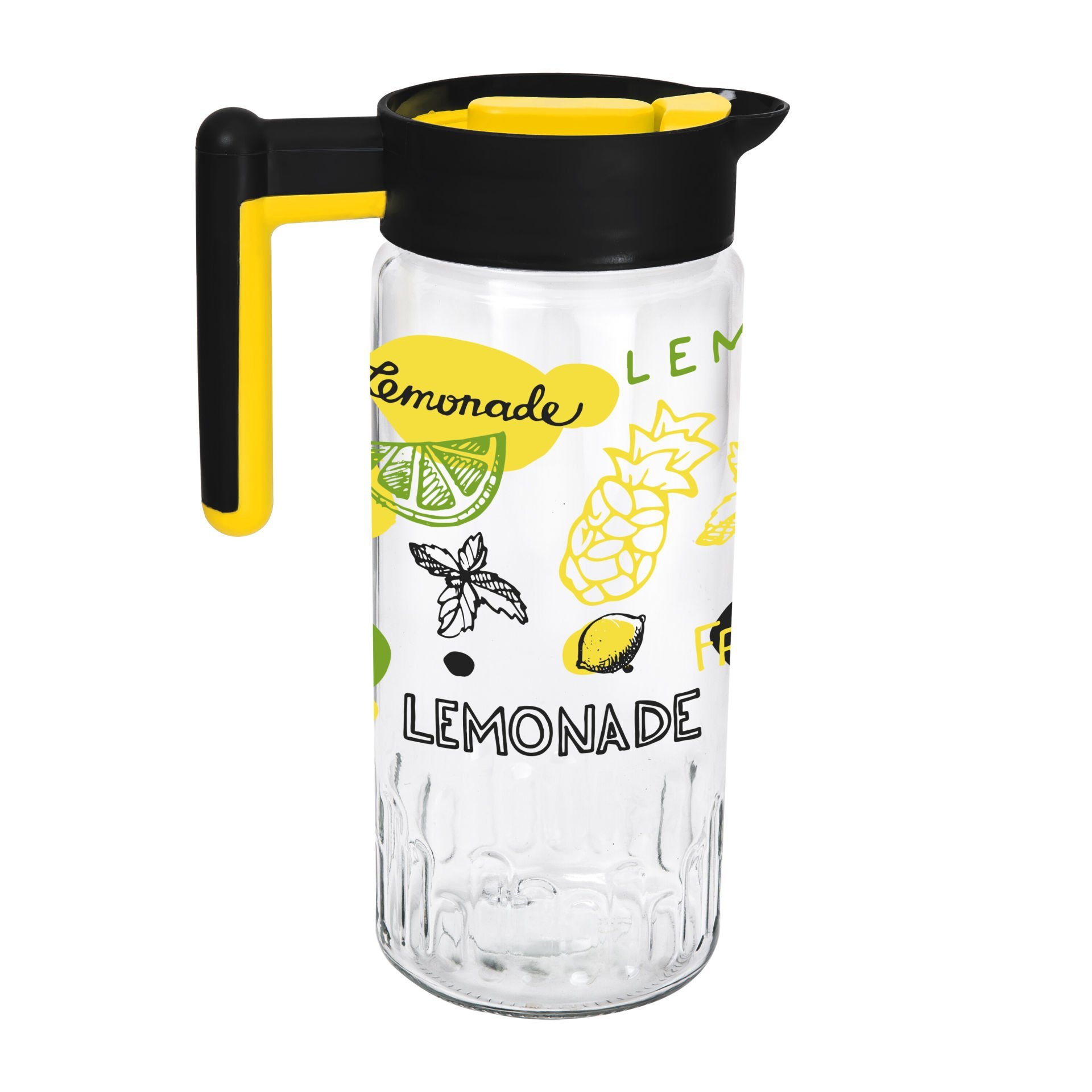 1,46 LT DESENLI CAM SÜRAHI-LEMONADE *6