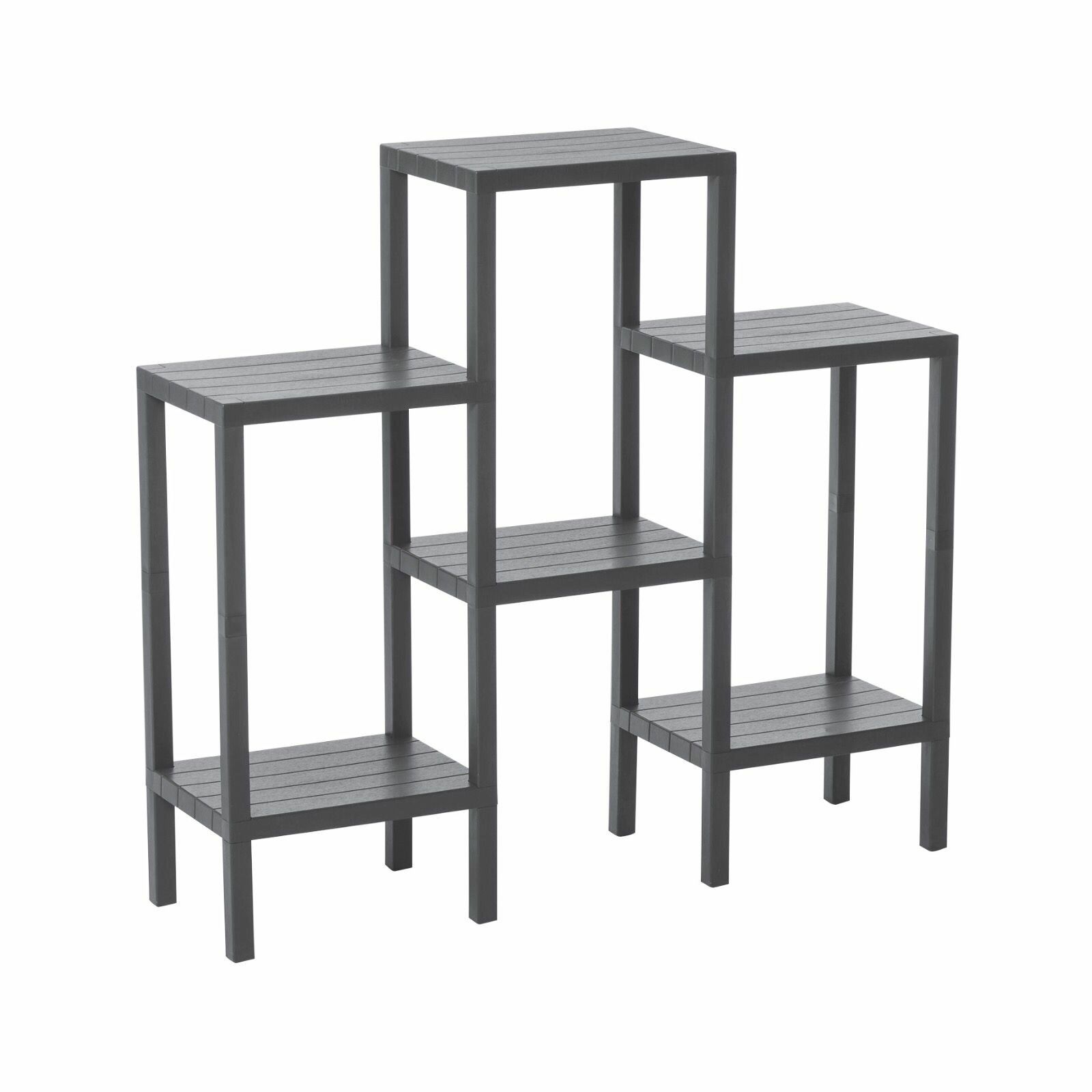 OMBEG OM-1108-0150 ( 6 ( DÜZ ) RAFLI & GRİ ) MODÜLER ÜNİTE PLASTİK*4