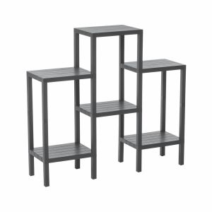 OMBEG OM-1108-0150 ( 6 ( DÜZ ) RAFLI & GRİ ) MODÜLER ÜNİTE PLASTİK*4