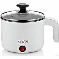 SİNBO SCO-5043 (ELEKTRİKLİ) (FONKSİYONLU) PİŞİRİCİ (ÇELİK) TENCERE (800ML) (400W) (BUHARDA PİŞİRME APARATI) (CAM KAPAK)*12