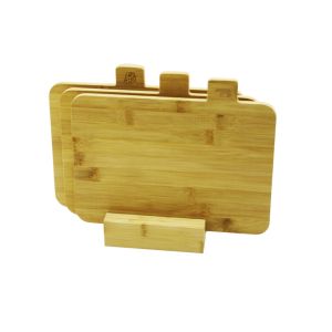 GONG'S FORESTRY YAKUT-11445 ( 3LÜ SET= 19.5X28CM ) AHŞAP BAMBU KESİM PANOSU ( AHŞAP STANDLI & KULPLU )*20