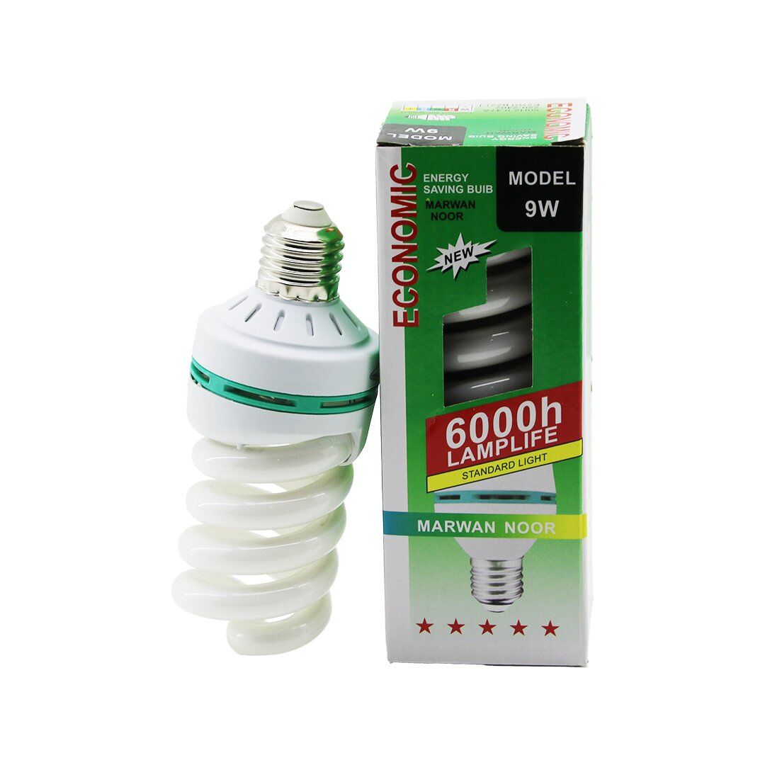 ECONOMIC MARWAN NOOR ( E27 ) ( 40W ) ( EKONOMİK KIVRIK ) TASARRUFLU AMPUL ( LAMPLIFE=6000h=SAAT )*5X12