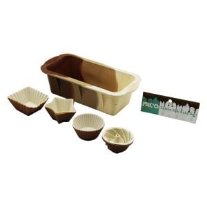 İBİCO İ22-006 (13PCS) (SİLİKON) (MUFFİN & BATON) KEK KALIP SET (BATON=11.5X25CM) (3ER RÜZGAR GÜLÜ & YUVARLAK & YILDIZ & D.GEN)*60