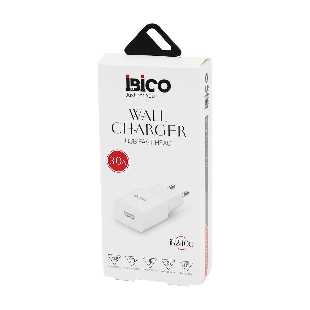 İBİCO İB-2400 ( USB ) ( BAŞLIK ) ( 3.0A ) ( HIZLI ) TELEFON ŞARJ BAŞLIK EV ( 5V=3.0A & 9-12V-1.5A )*5X26